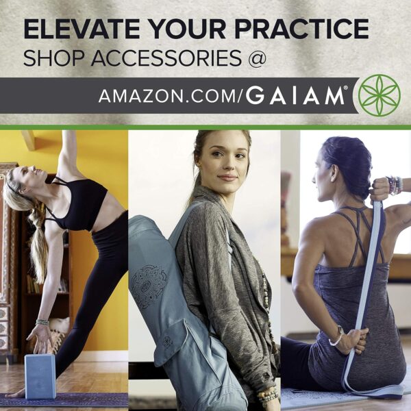 Gaiam Yoga Mat - Premium 6mm Print Extra Thick Non Slip Exercise & Fitness Mat for All Types of Yoga, Pilates & Floor Workouts (68"L x 24"W x 6mm Thick) - Image 6